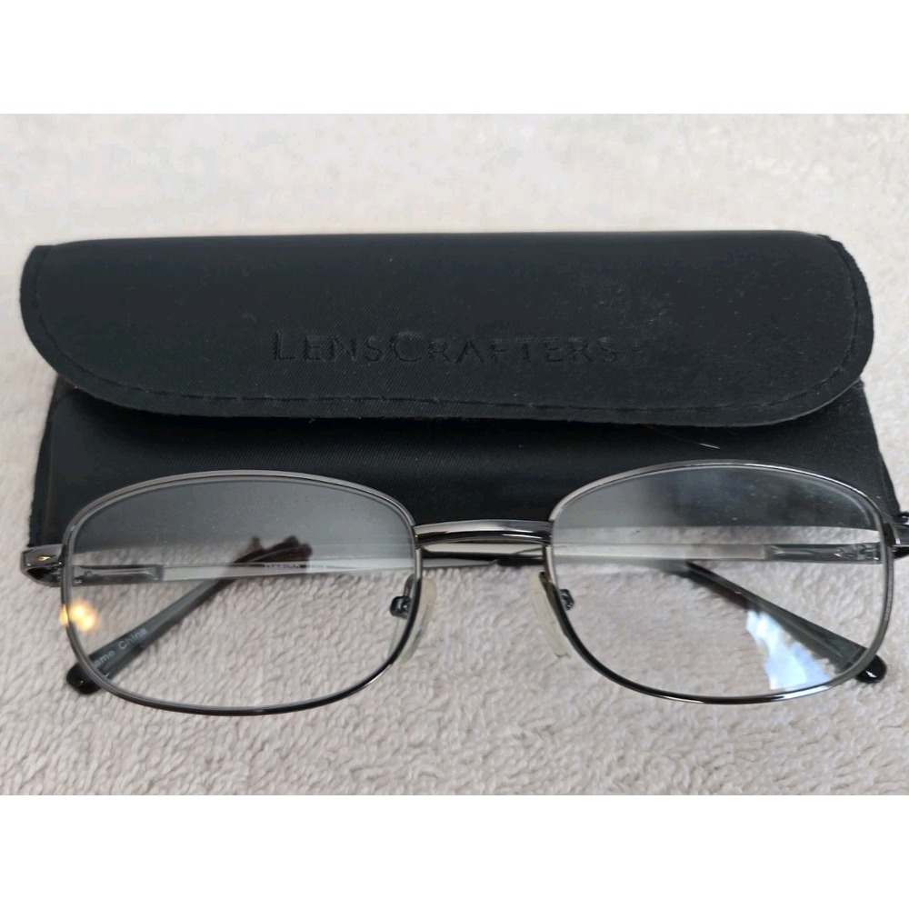 Len Crafter Womans Gun Metal Glasses With Case